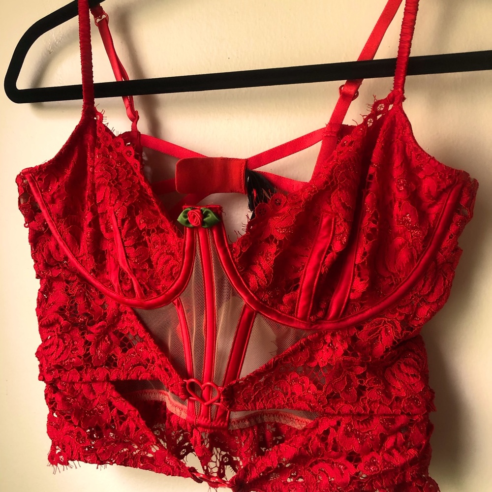 Red Victoria Secret Corset Top